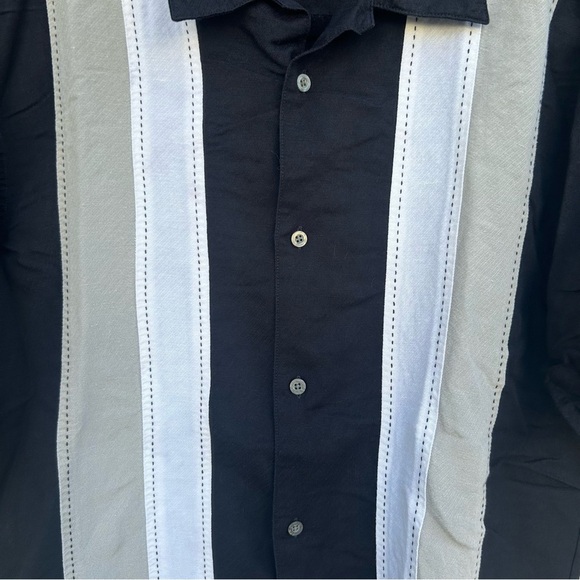 Monte Carlo Men’s Linen Blend Short Sleeve Button Up Shirt Medium - Picture 3 of 9